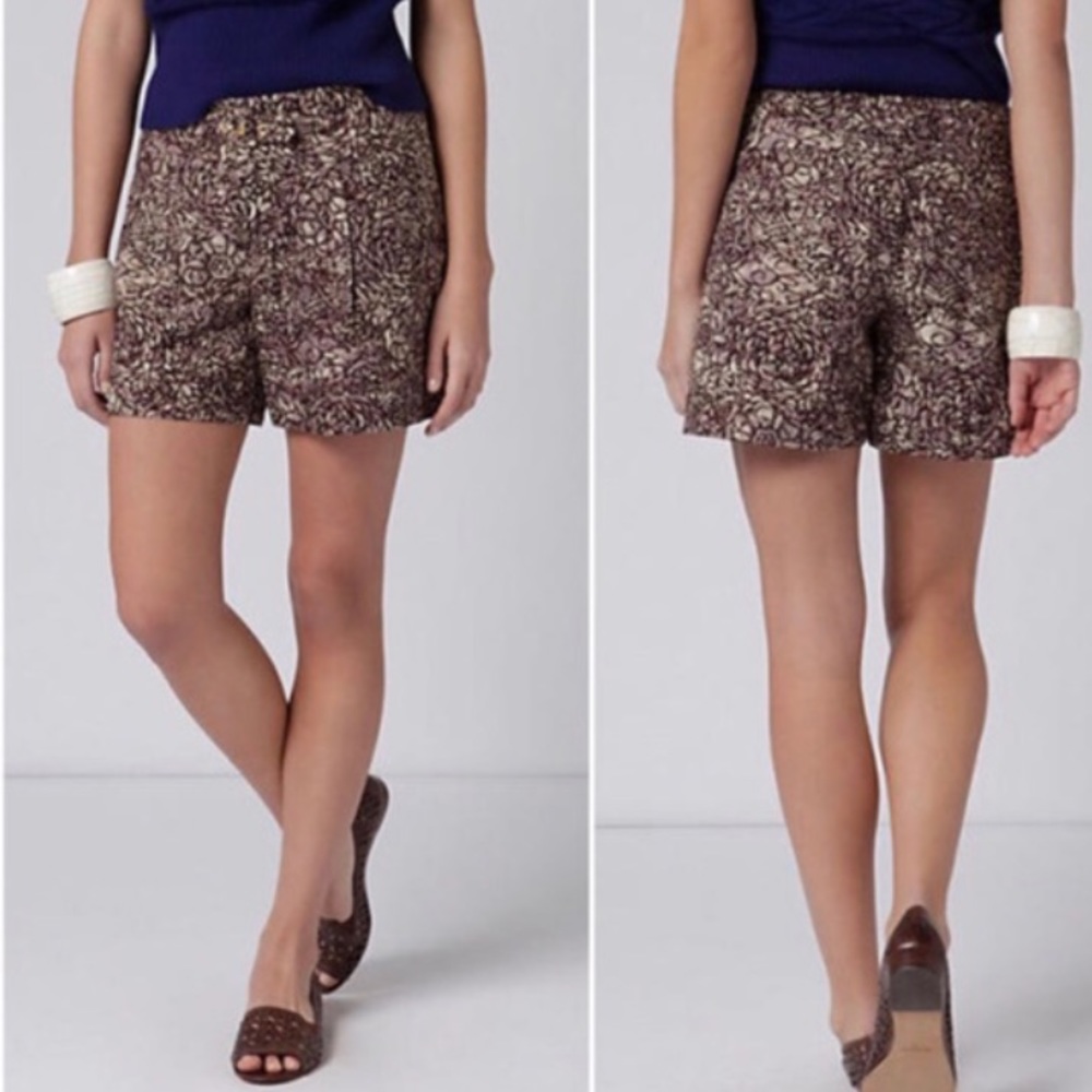 Anthropologie coquille doodle geometric shorts